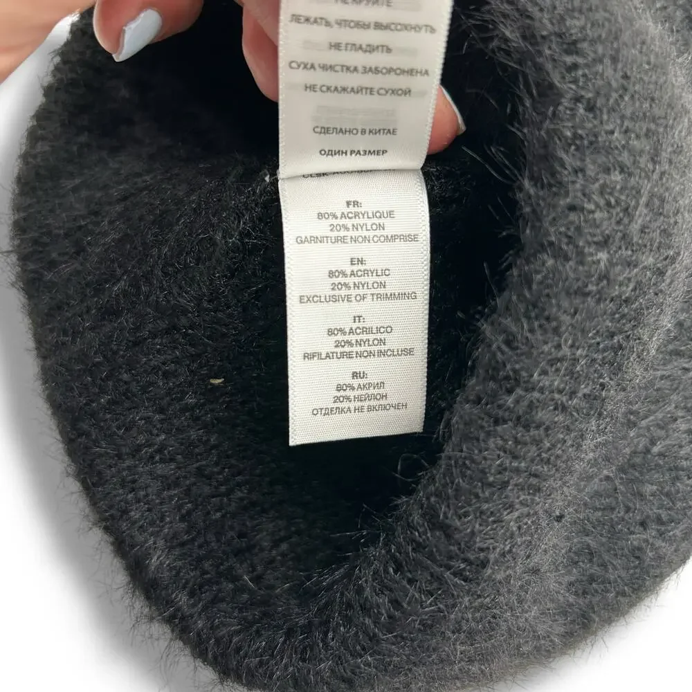 NEW Soia & Kyo Black Beanie Hat Fold Over Jaya Winter Ribbed Soft Cozy NWT - Picture 5 of 9